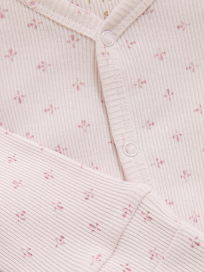 Strampler - Bio-Baumwolle - Rosa/Hushed Violet - Fixoni