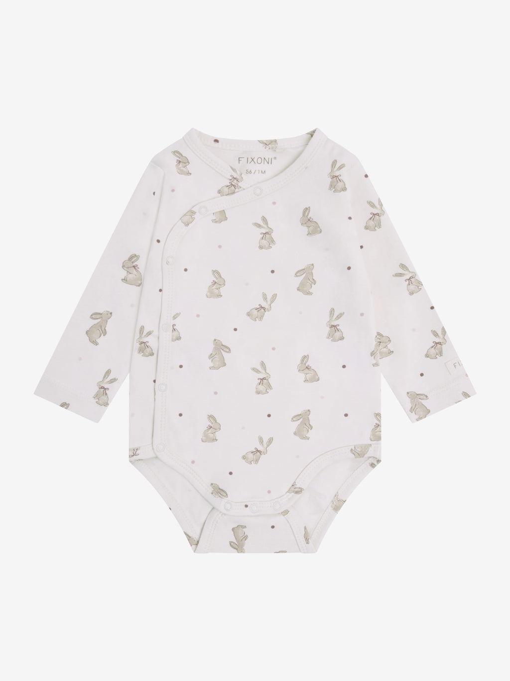 Transfer romper with rabbit print – Pale Lilac – Organic cotton – Fixoni