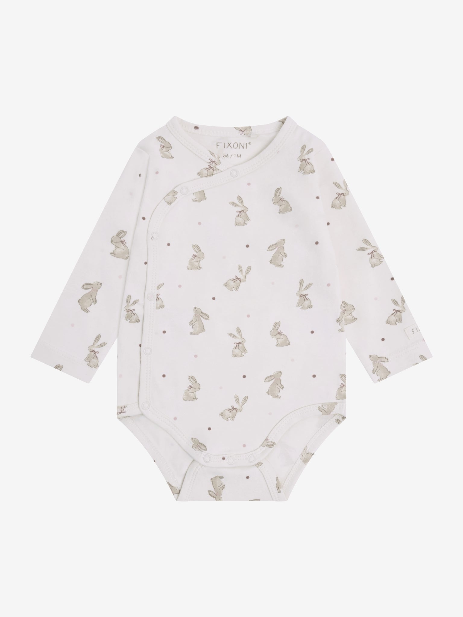 Transfer romper with rabbit print – Pale Lilac – Organic cotton – Fixoni