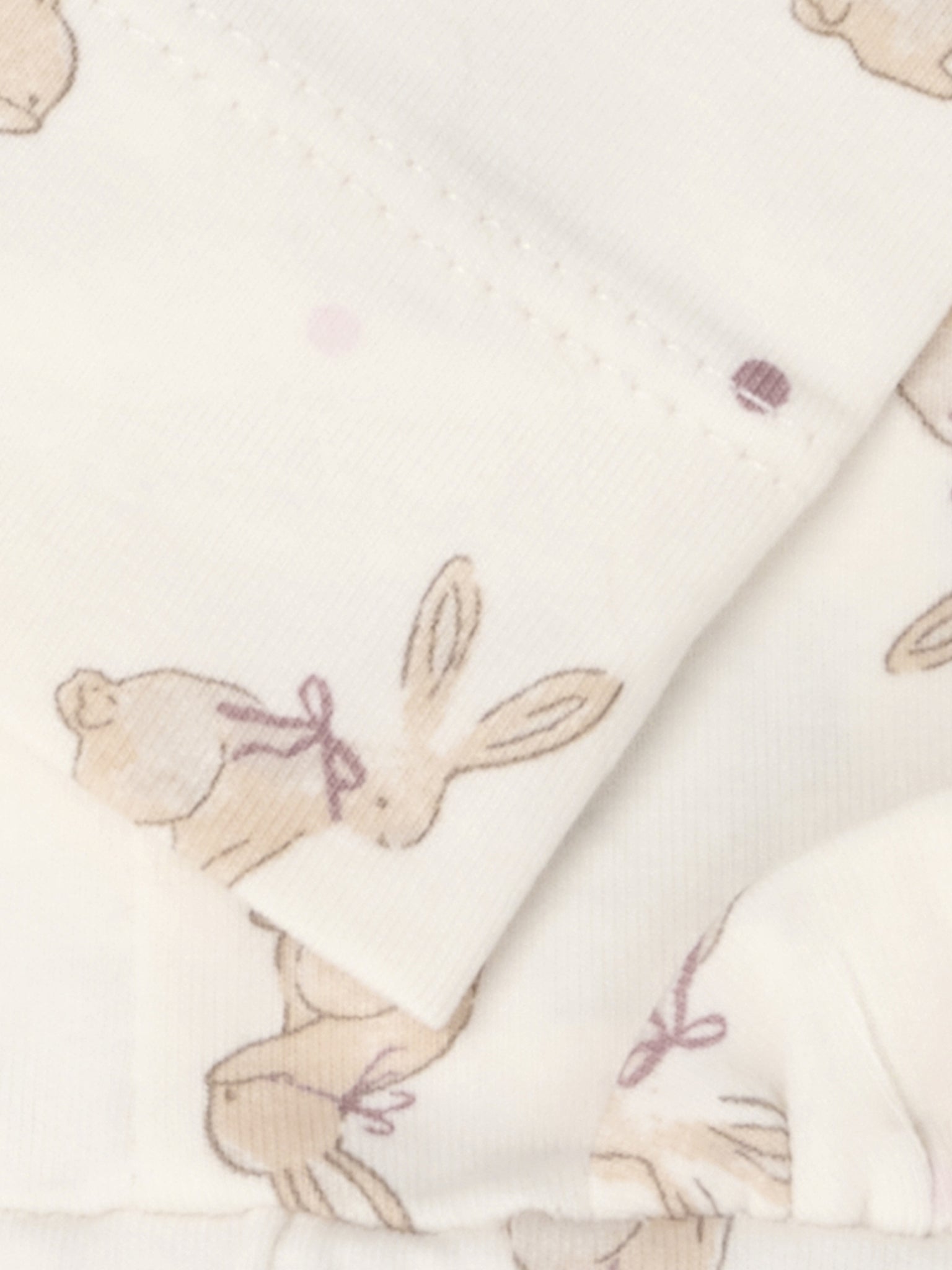 Leggings with bunny print – Pale Lilac – Organic cotton – Fixoni