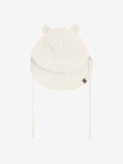 Baby sun hat with ears - Cotton muslin - HutteliHut