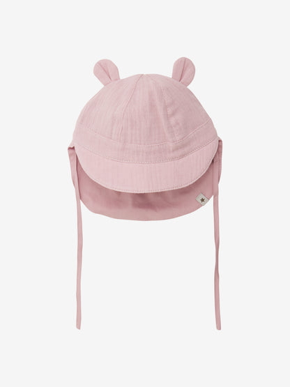 Baby sun hat with ears - Cotton muslin - HutteliHut