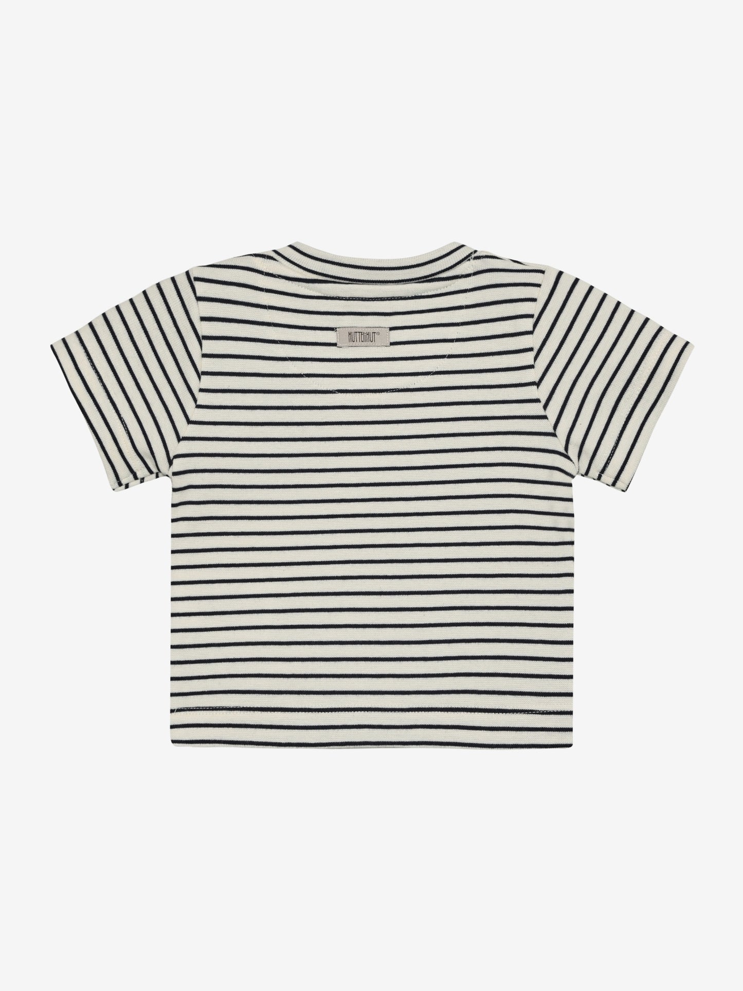 T-shirt baby - Organic cotton - Striped navy/Bering Sea - Huttelihut