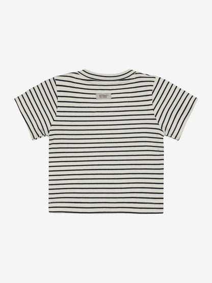 T-shirt baby - Organic cotton - Striped navy/Bering Sea - Huttelihut