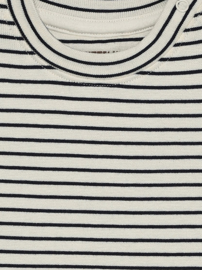 T-shirt baby - Organic cotton - Striped navy/Bering Sea - Huttelihut