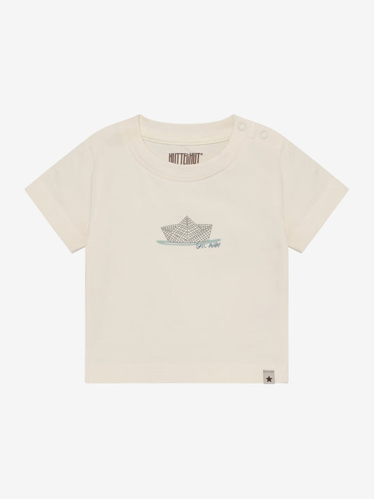 T-shirt short sleeve - Cotton - White/Antique White - Huttelihut