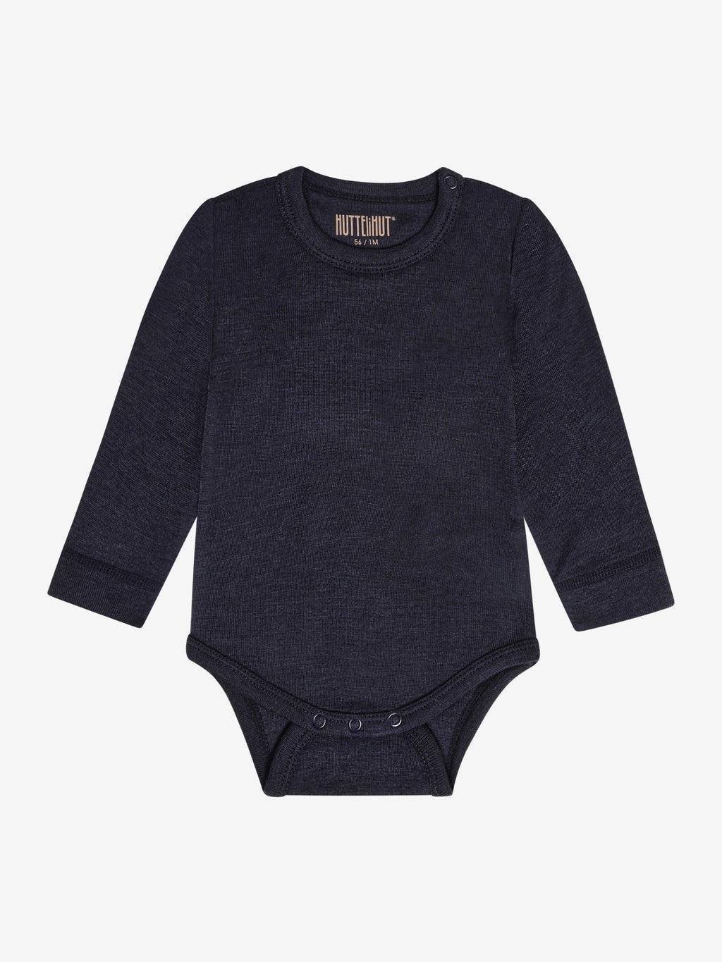 Baby romper lange mouw - Dark Navy - Tencel en merino wol - HUTTEliHUT