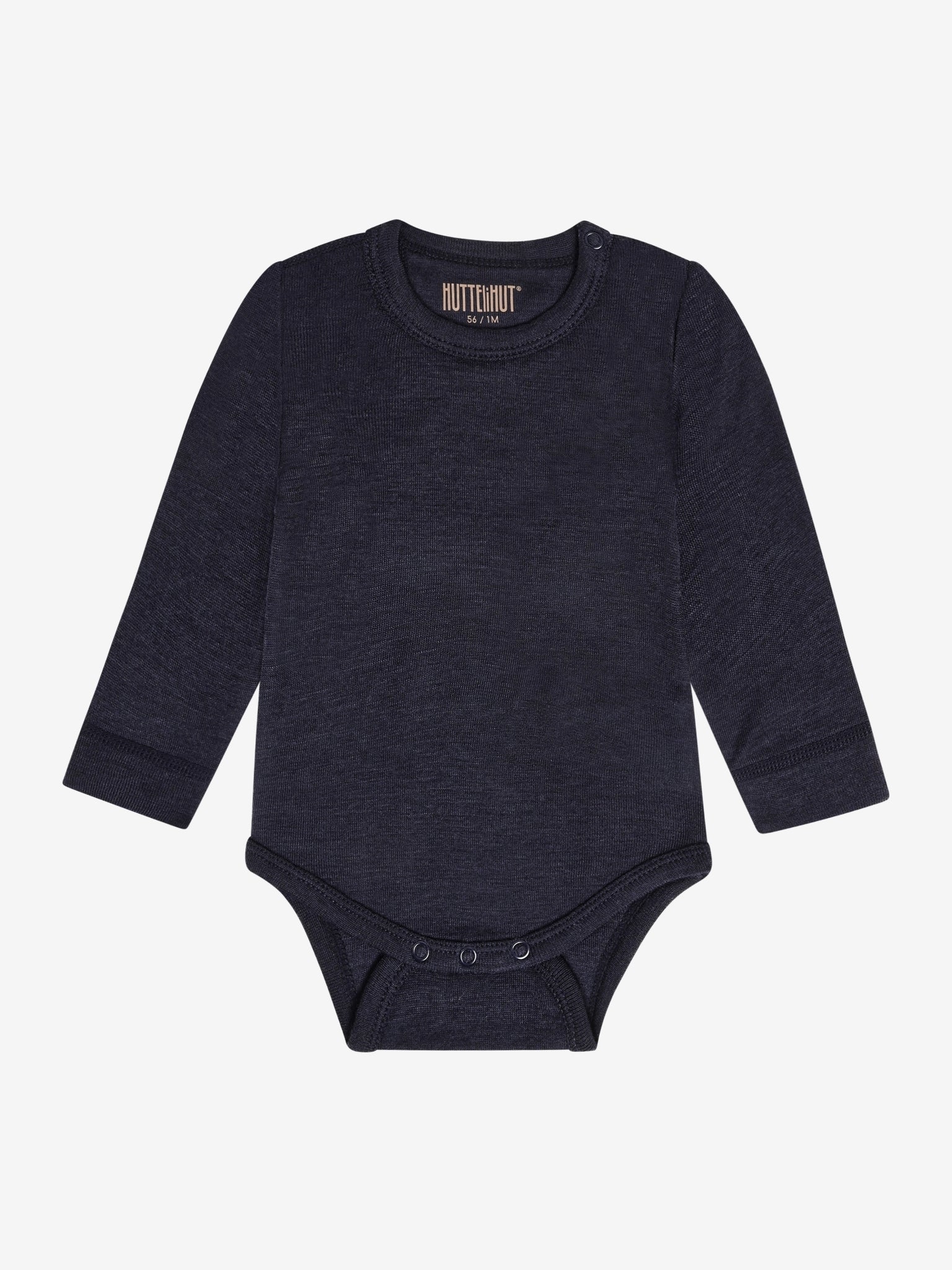 Baby romper lange mouw - Dark Navy - Tencel en merino wol - HUTTEliHUT
