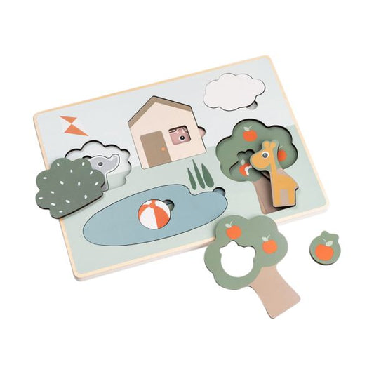 Deer Friends - Wooden Layer Puzzle - Colour Mix - 18+ months - Done by Deer