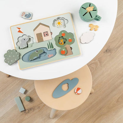 Deer Friends - Wooden Layer Puzzle - Colour Mix - 18+ months - Done by Deer