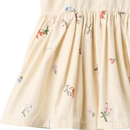 Baby Dress - Pinafore Wrinkle Sienna - Organic Cotton - Ivory/Creme - Wheat