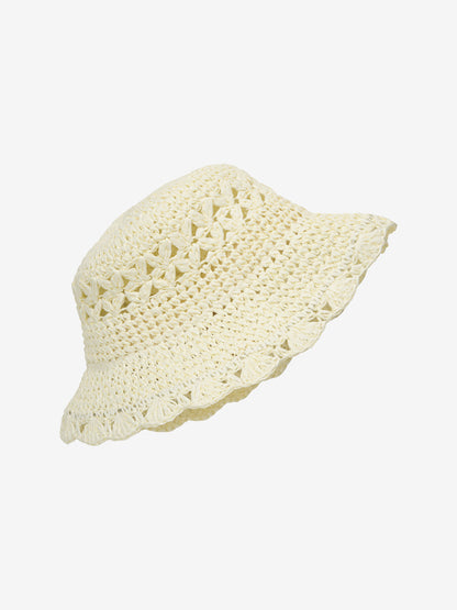 Sun Hat - Straw Hat - Straw Hat w. Crochet Edge - En Fant
