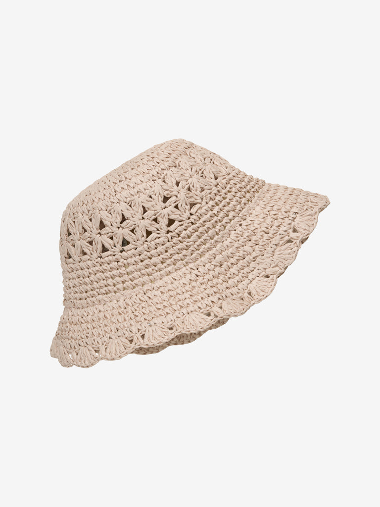 Sun Hat - Straw Hat - Straw Hat w. Crochet Edge - En Fant