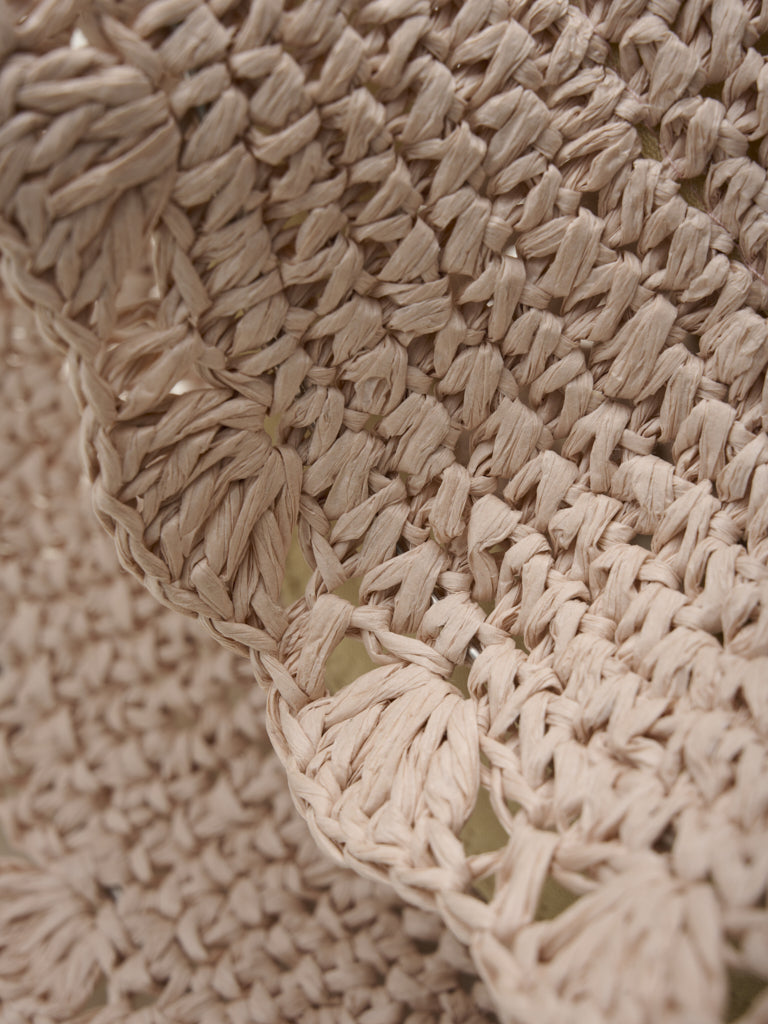 Sun Hat - Straw Hat - Straw Hat w. Crochet Edge - En Fant