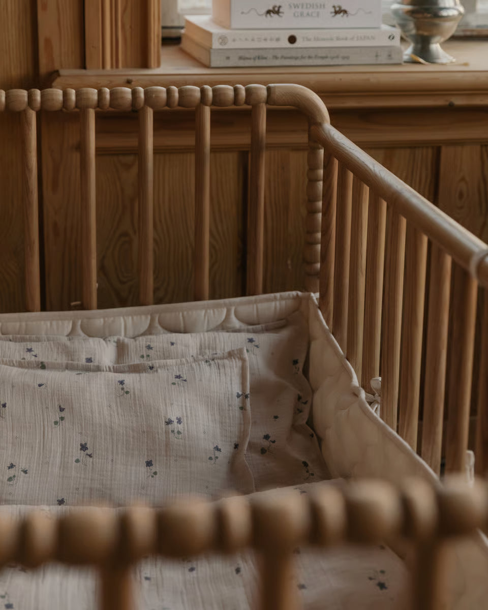Bed bumper - Satin Quilted Crib Bumper - Biologisch katoen - Ecru - Garbo & Friends