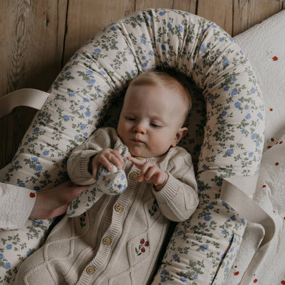 Babynest Dainty - Biologisch katoensatijn - Blauw - Garbo&Friends