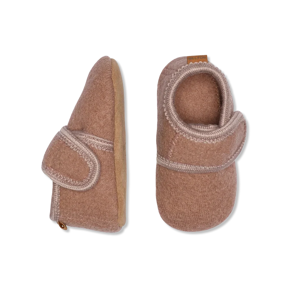 Pantoufles en laine - Pantoufles classiques en laine - Chaussons intérieurs - Beige - MELTON