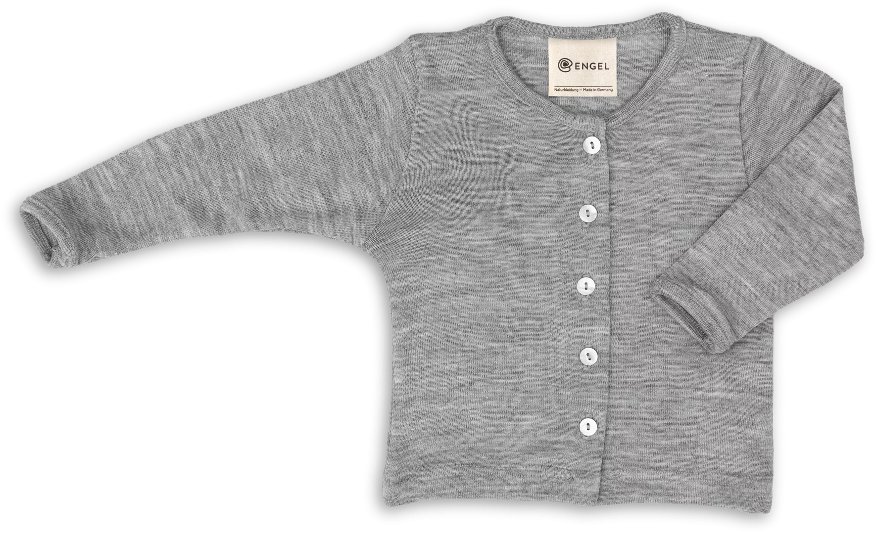 Baby Cardigan - Wool/Silk - Walnut - Baby Cardigan - Engel Natur