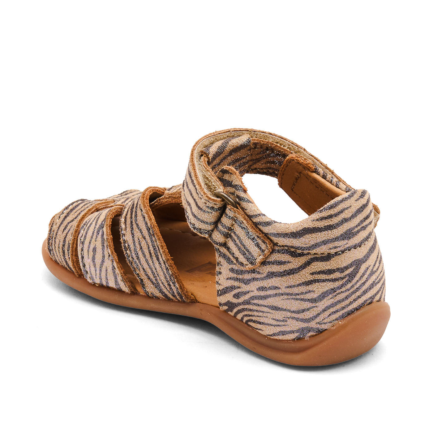 Leren sandaal - Gesloten teen - Glitter zebraprint - Bisgaard - productfoto - afbeelding 5
