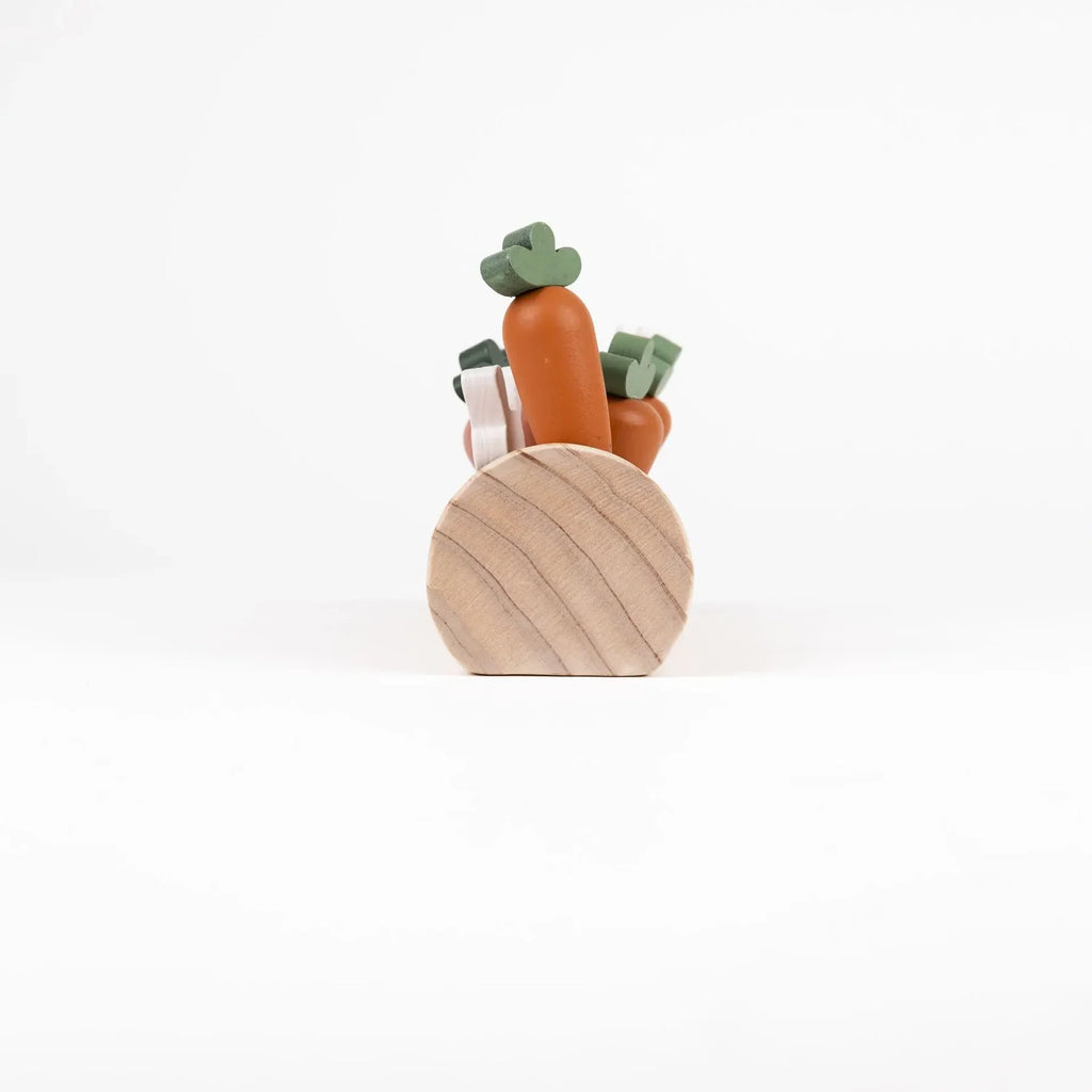Boomstam Konijn en Groenten – Houten moestuin speelgoed met konijntjes – Egmont Toys