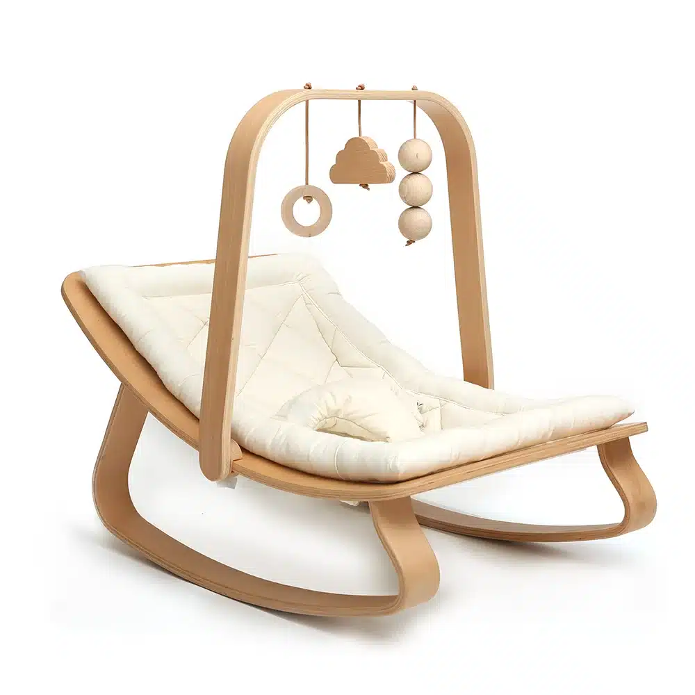 LEVO Awakening Arch - Wooden Play Arch - Baby Gym for the LEVO Rocker - Charlie Crane