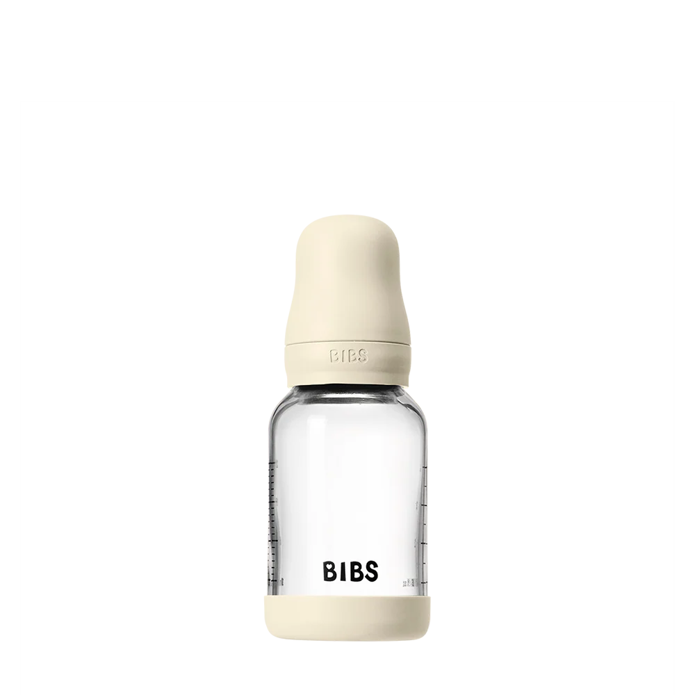 Babyfles van glas - Latex/Natuurrubber - Ivory - 120 ml of 240 ml - BIBS - productfoto - afbeelding 3