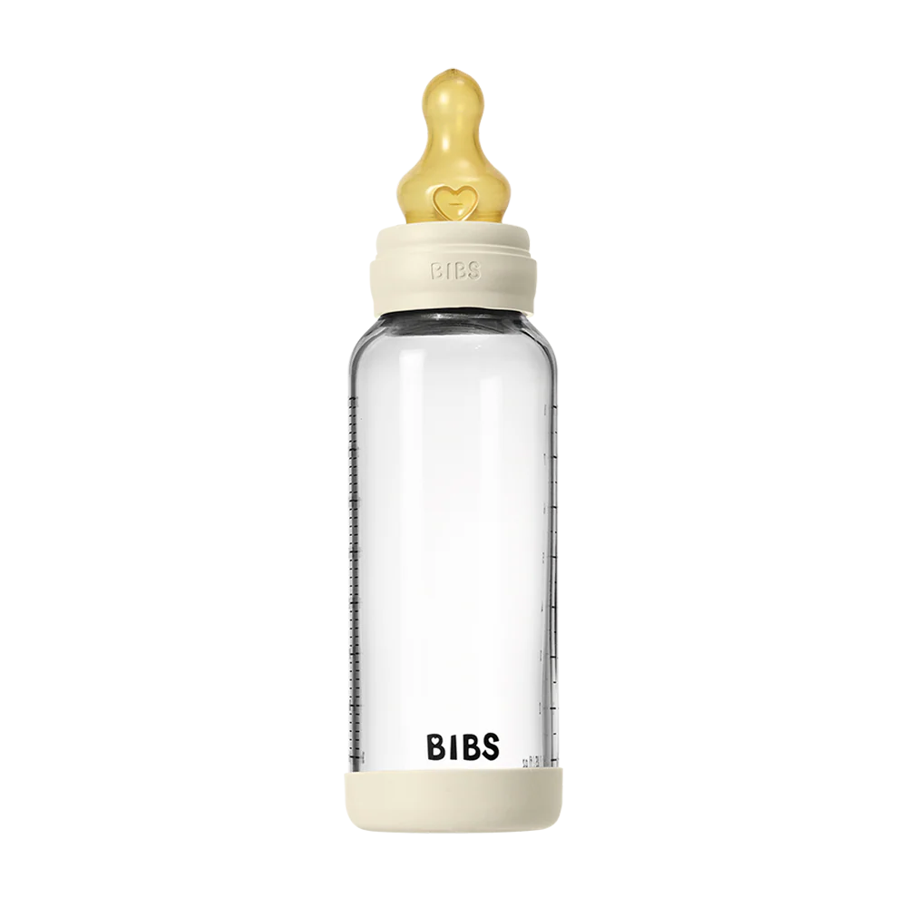 Babyfles van glas - Latex/Natuurrubber - Ivory - 120 ml of 240 ml - BIBS - productfoto - afbeelding 5