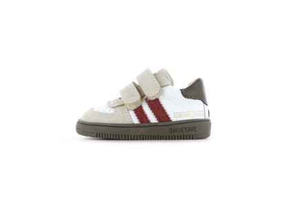 Suède babysneaker ExtremeFlex® – Beige/Red/Black – Shoesme