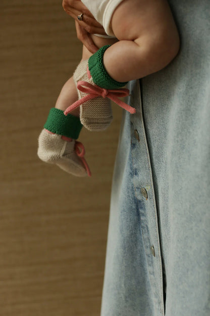 Booties - Baby Slofjes - Merinowol - HVID