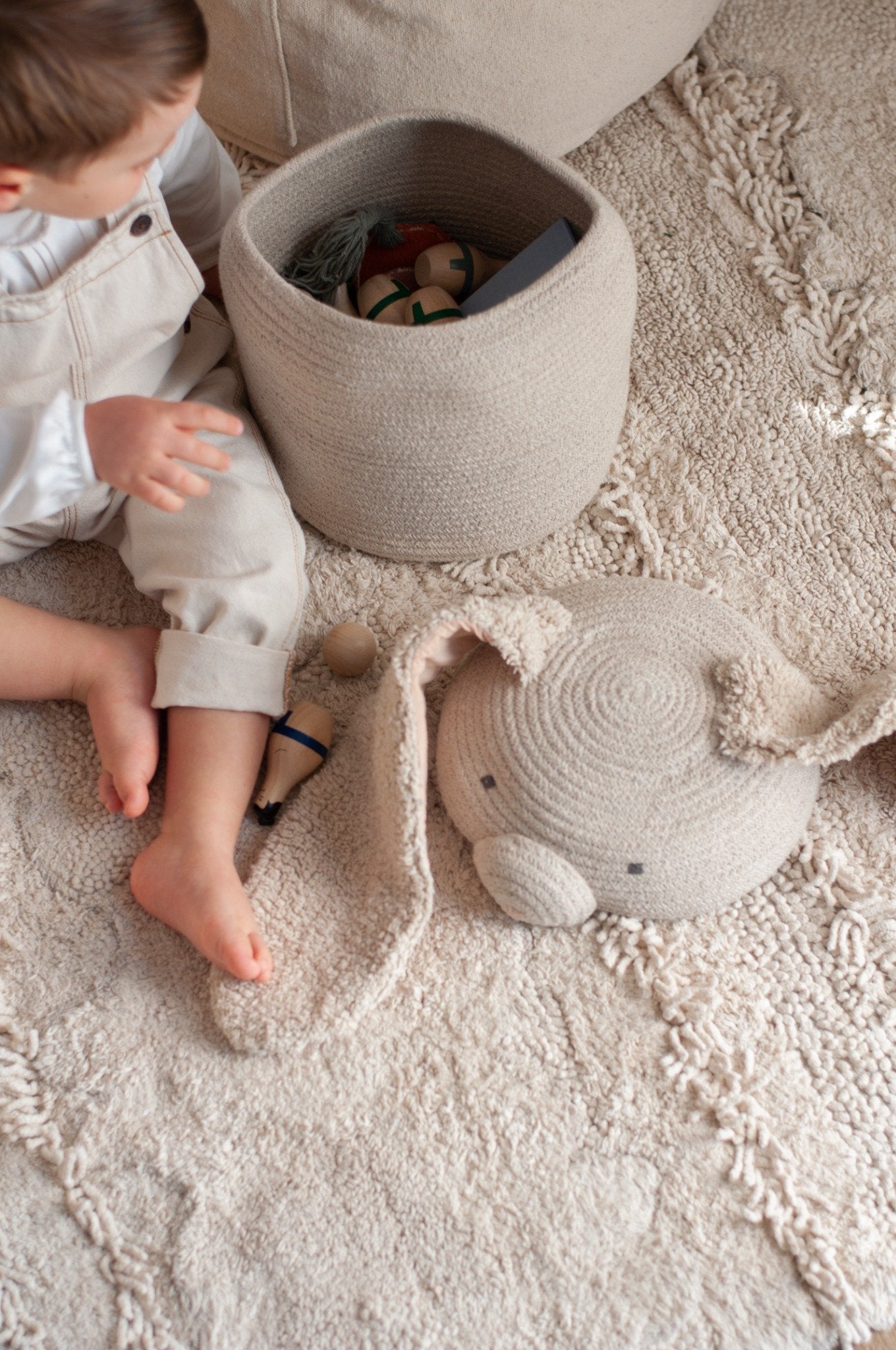 Basket Rita the Rabbit – Opbergmand konijn – Naturel – Ø 25 × 30 cm – Lorena Canals