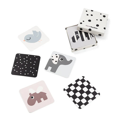 Visuele Stimuleringskaarten - Baby contrast cards 10-pack - Elphee - Colour mix - Done by Deer