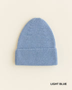 Beanie Fonzie Kids - 100% extra fine Italiaanse merino wol - HVID