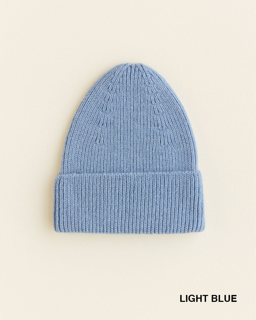 Beanie Fonzie Kids - 100% extra fine Italian merino wool - HVID
