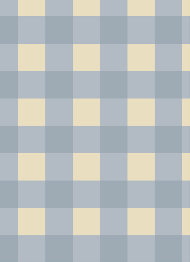 Gingham Ruiten Lichtblauw – Atelier Chien : détail du motif du papier peint.