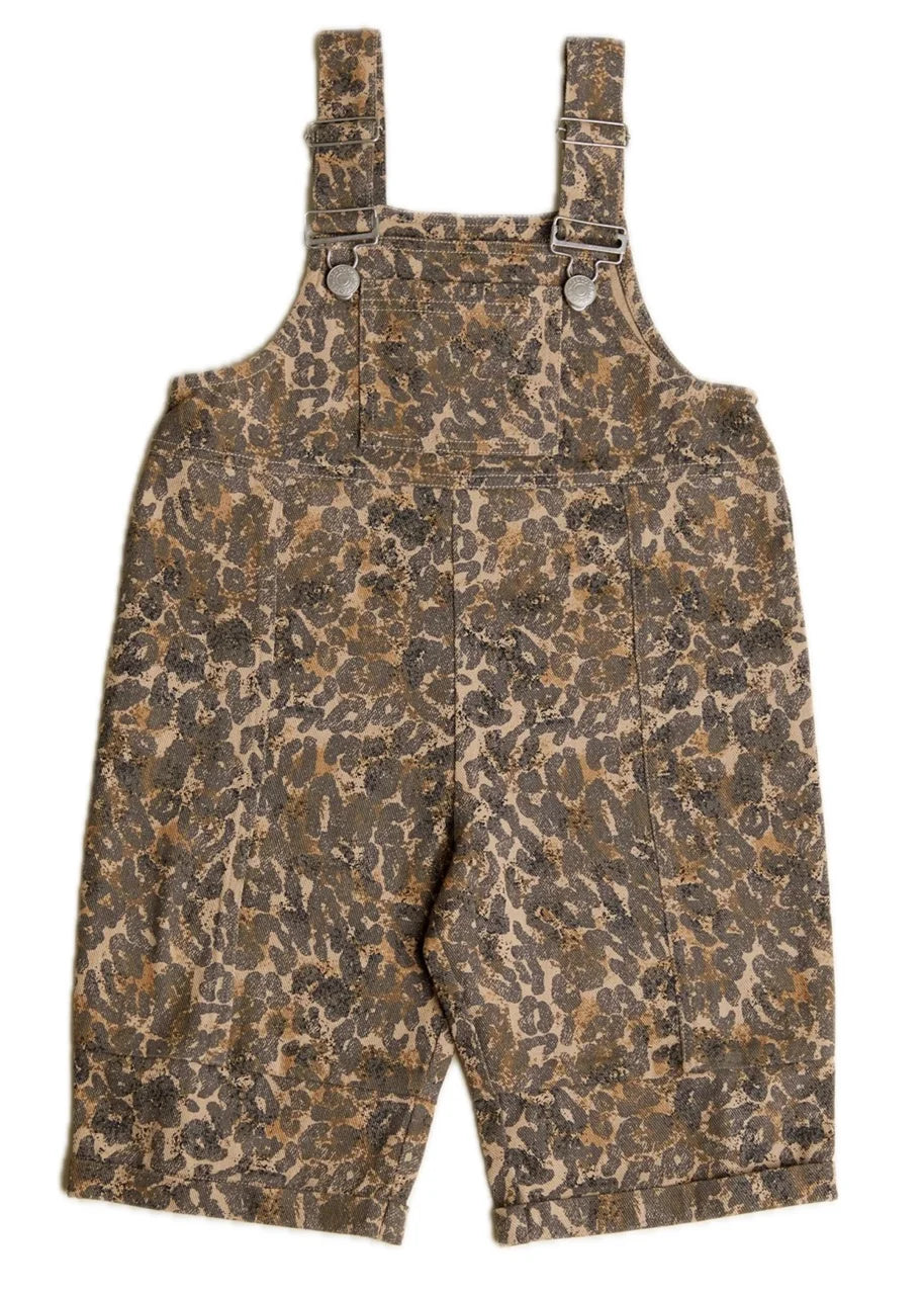 Blythe Leopard Dungaree – Oversized Tuinbroek met Luipaardprint – Biologisch katoen – Claude & Co