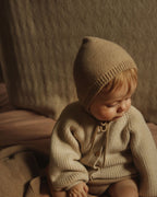 Bonnet Dolly - Babystrickmütze - Merinowolle - HVID