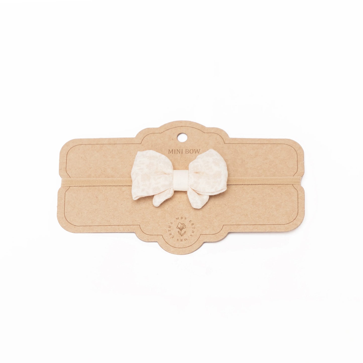 Baby headband with bow - Organic cotton - Bouquet Silhouette - Mrs Ertha