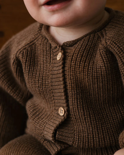 Strickjacke Inga - Seamless cardigan – Merinowolle – HVID