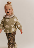 Moon & Stars Sweater Matcha – 100 % Coton Biologique – Claude & Co