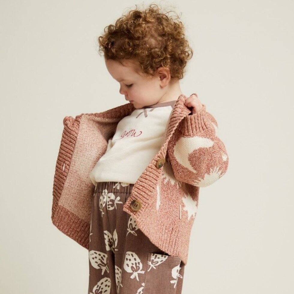 Moon Star Cardigan Russet – 100 % coton biologique – Claude & Co