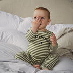 Milking It – Matcha Stripe Onesie Footless – Boxpakje – Biologisch Katoen – Claude & Co