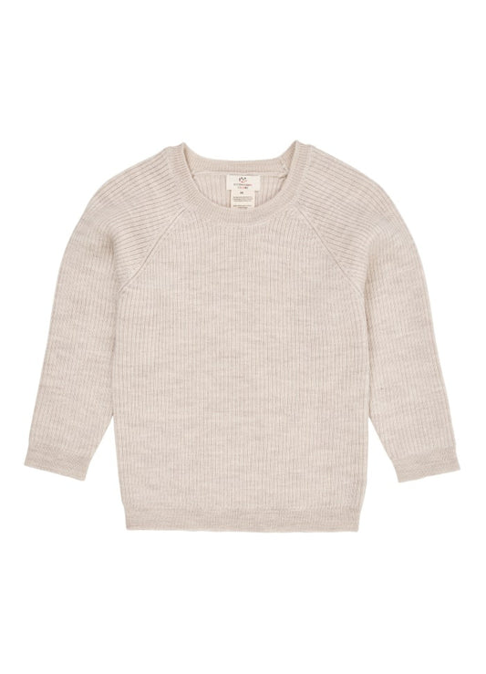 Copenhagen Colors - Merino Classic Rib Knit - Baby Truitje - 100% merinowol - voorkant ecru