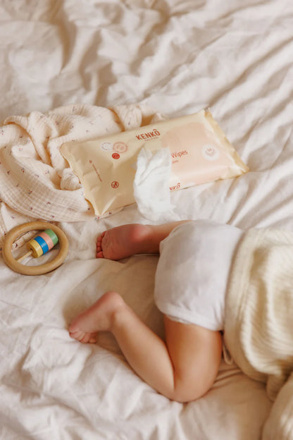 Natürliche Babytücher mit Windelcreme - 3x 54 Stück Set - Kenkô