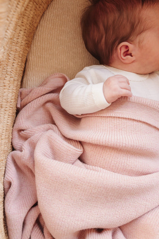 Baby Blanket - Felix Blanket - Merino wool - HVID