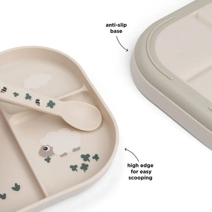 Compartment plate - Foodie compartment plate - Tiny farm - Sand - Done by Deer
