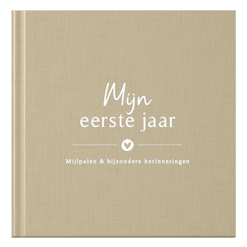 Baby invulboekje - Mijn eerste jaar - Linnen taupe - Fyllbooks - productfoto