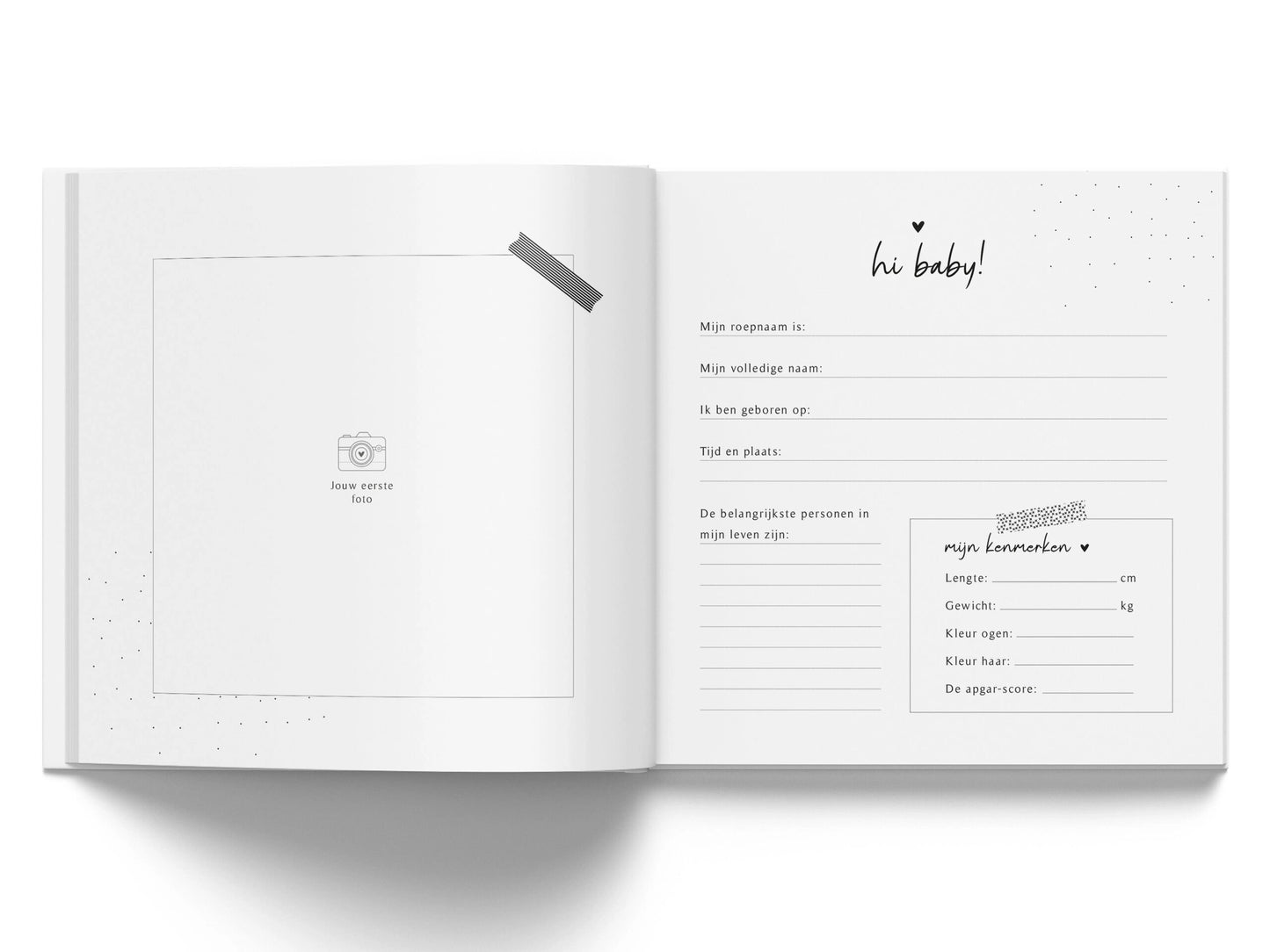 Baby fill-in book - My maternity visit book - Linen Beige - Fyllbooks