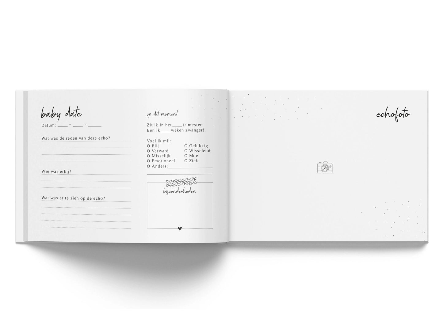 Baby fill-in book - My ultrasound photos - Linen Beige - Fyllbooks