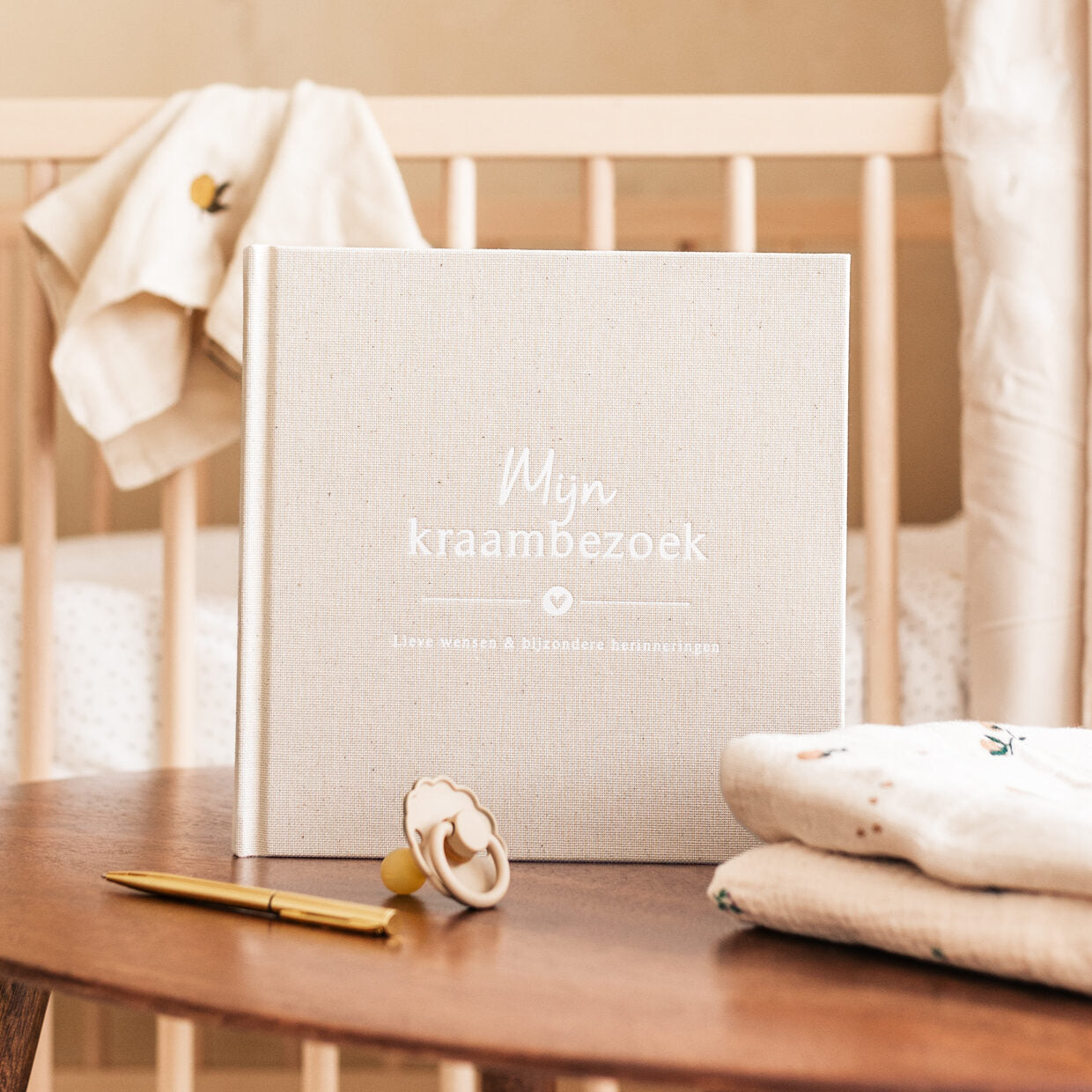Baby fill-in book - My maternity visit book - Linen Beige - Fyllbooks