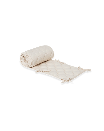 Bed bumper - Satin Quilted Crib Bumper - Biologisch katoen - Ecru - Garbo & Friends
